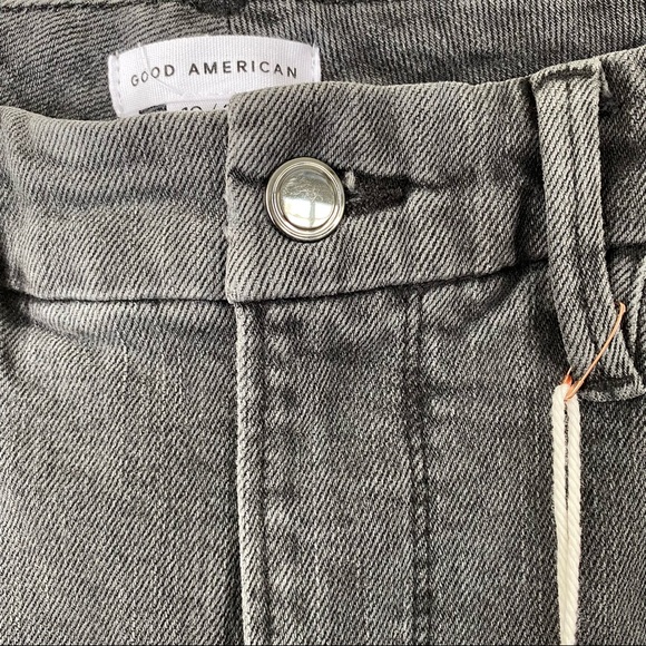 Good American Good Classic Raw Hem Jeans Gray 10/30 NWT - Picture 6 of 13